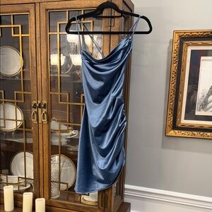 Windsor Navy Satin Dress